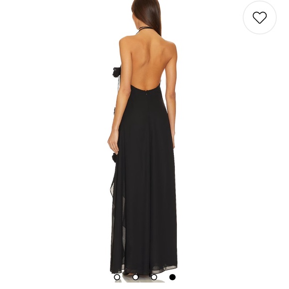 For Love And Lemons Black Rose Embellished Maxi Dress - Picture 3 of 5